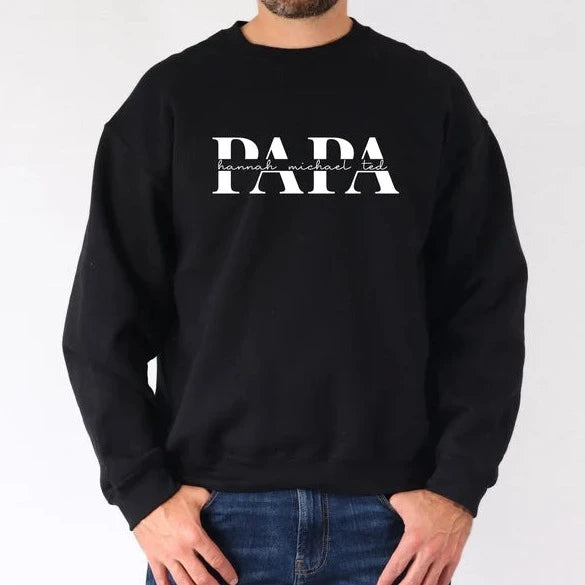 Sweat papa enfant personnalisé, cadeau pour grand-père