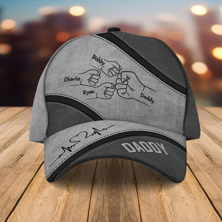 Casquette classique personnalisée Outline Fist Bump Daddy Grandpa