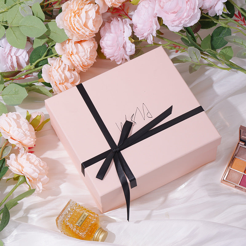 Coffret cadeau porte-clés simple rose