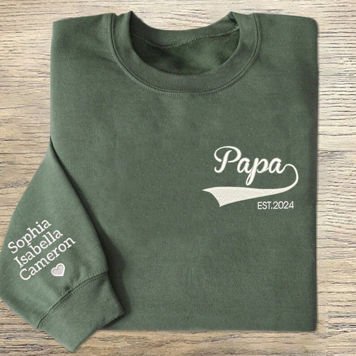Sweat-shirt brodé Papa, chemise Grand-père Est