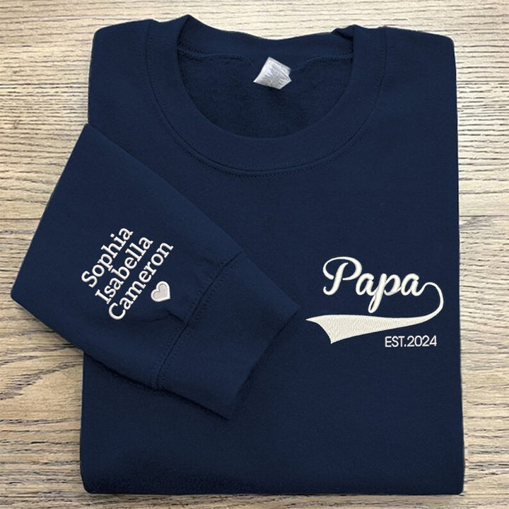 Sweat-shirt brodé Papa, chemise Grand-père Est