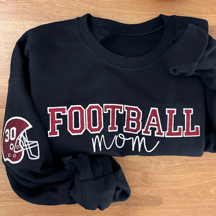 Sweat-shirt maman sport brodé à paillettes personnalisé