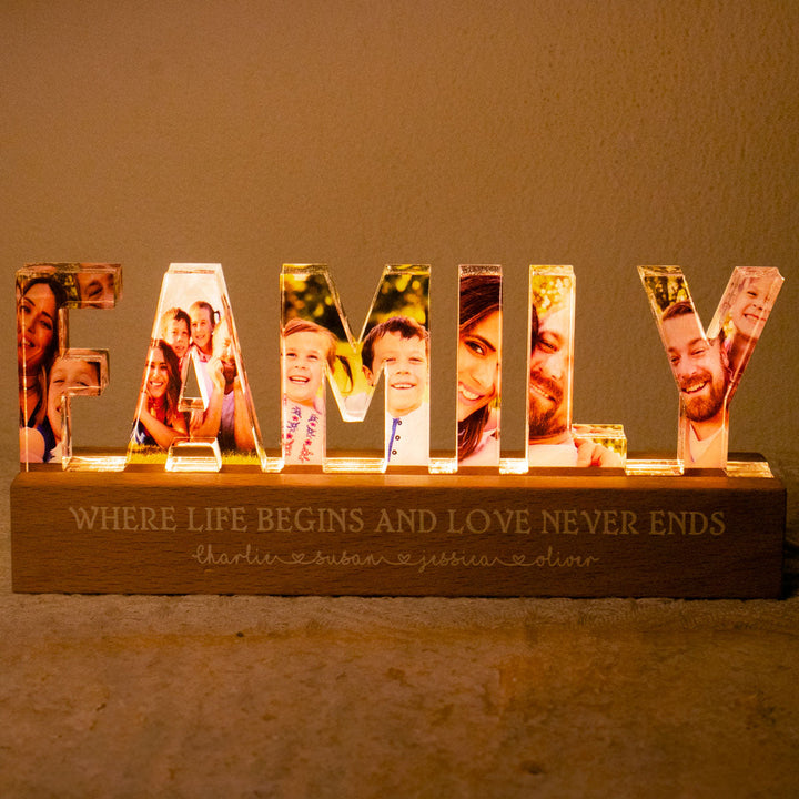 Family Whole Lot Of Love Photo Gallery Personalized LED Night Light