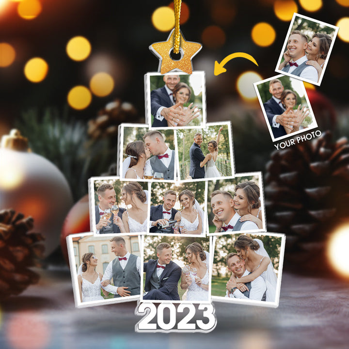 Photo personnalisée mariage arbre de Noël