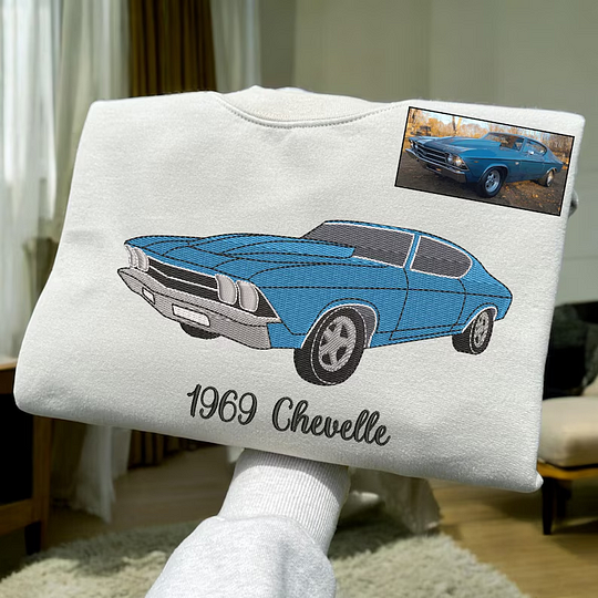 Sweat-shirt brodé de voiture personnalisé