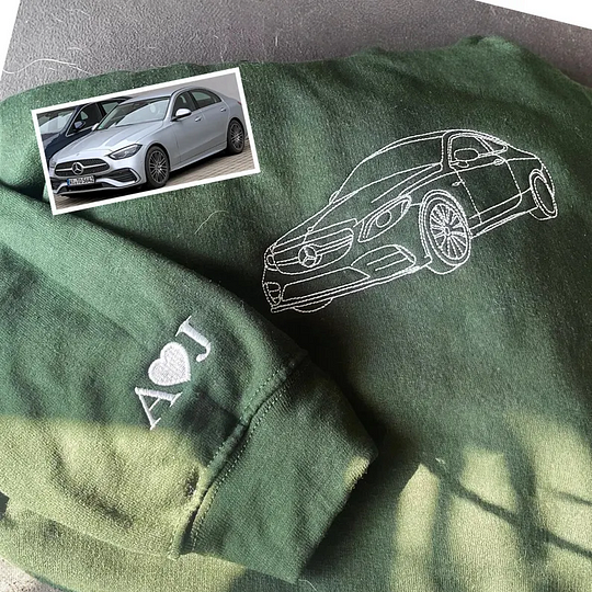 Sweat-shirt brodé de voiture personnalisé