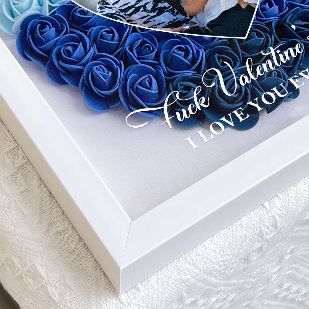 F*ck Valentine's Day I Love You Every Day -Boîte à fleurs photo personnalisée