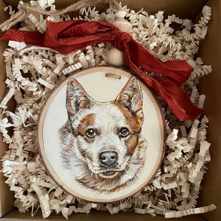 Custom Hand Painted Pet Ornament, cadeau de Noël