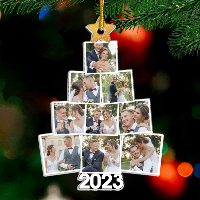 Photo personnalisée mariage arbre de Noël