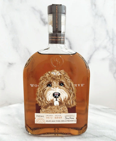 Bouteilles de whisky personnalisées avec portraits d'animaux