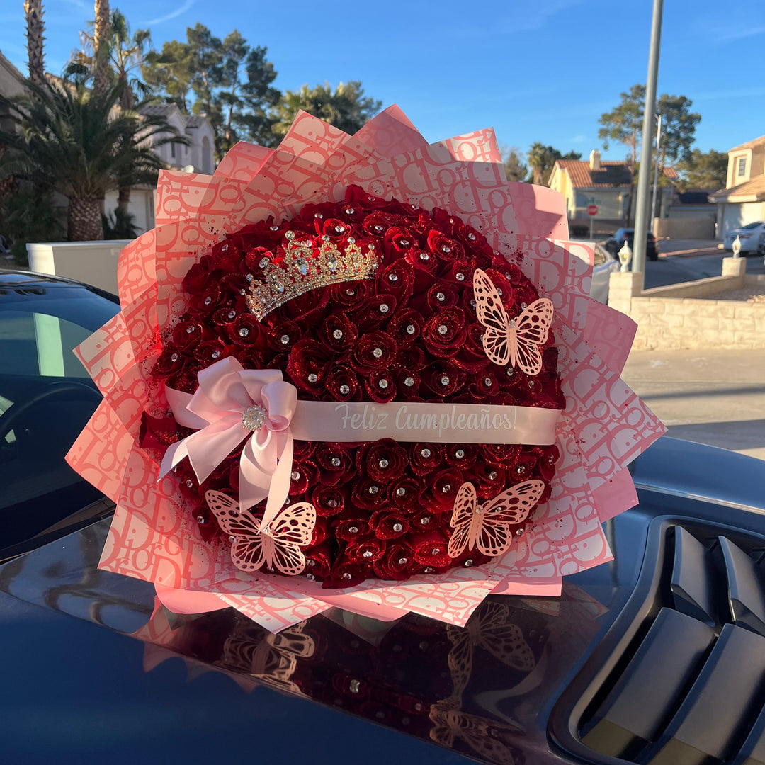 💎Bouquet de roses en diamant qui brille pour toujours (ne se fane jamais)💕