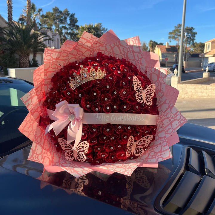💎Bouquet de roses en diamant qui brille pour toujours (ne se fane jamais)💕