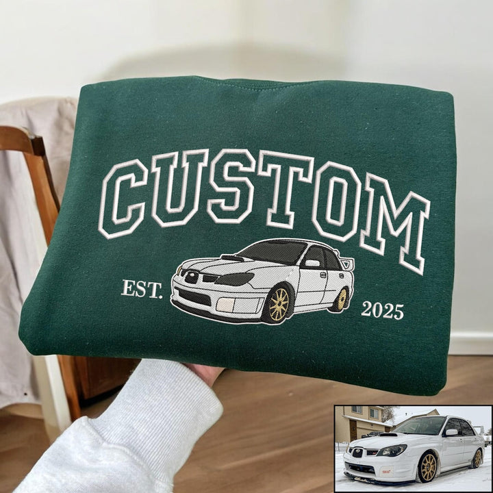 Sweat à capuche de voiture brodé personnalisé, sweat-shirt de voiture