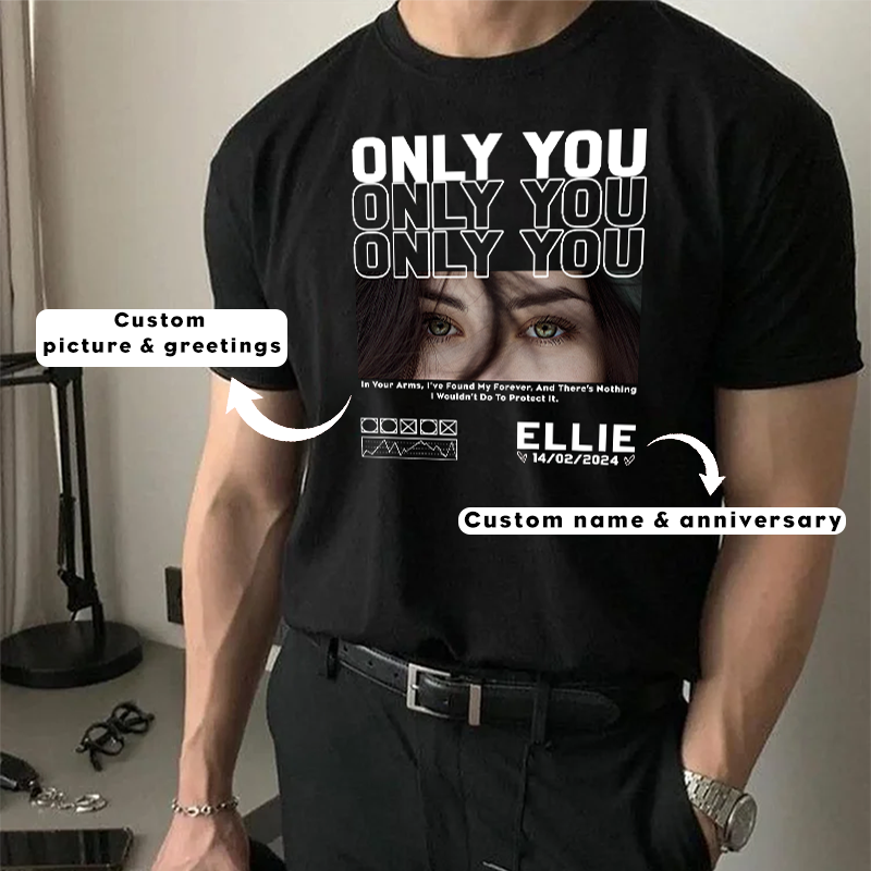 T-shirt photo personnalisé pour la Saint-Valentin