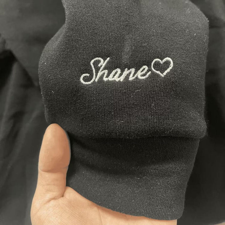 Sweat-shirt brodé PAPA personnalisé avec le nom de votre enfant
