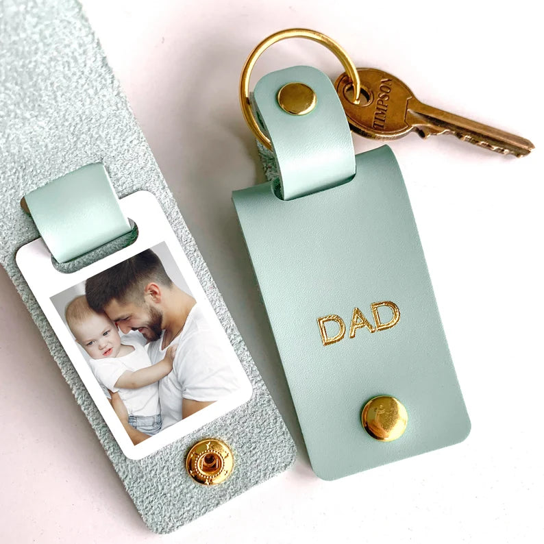 Porte-clés photo personnalisé pour papa