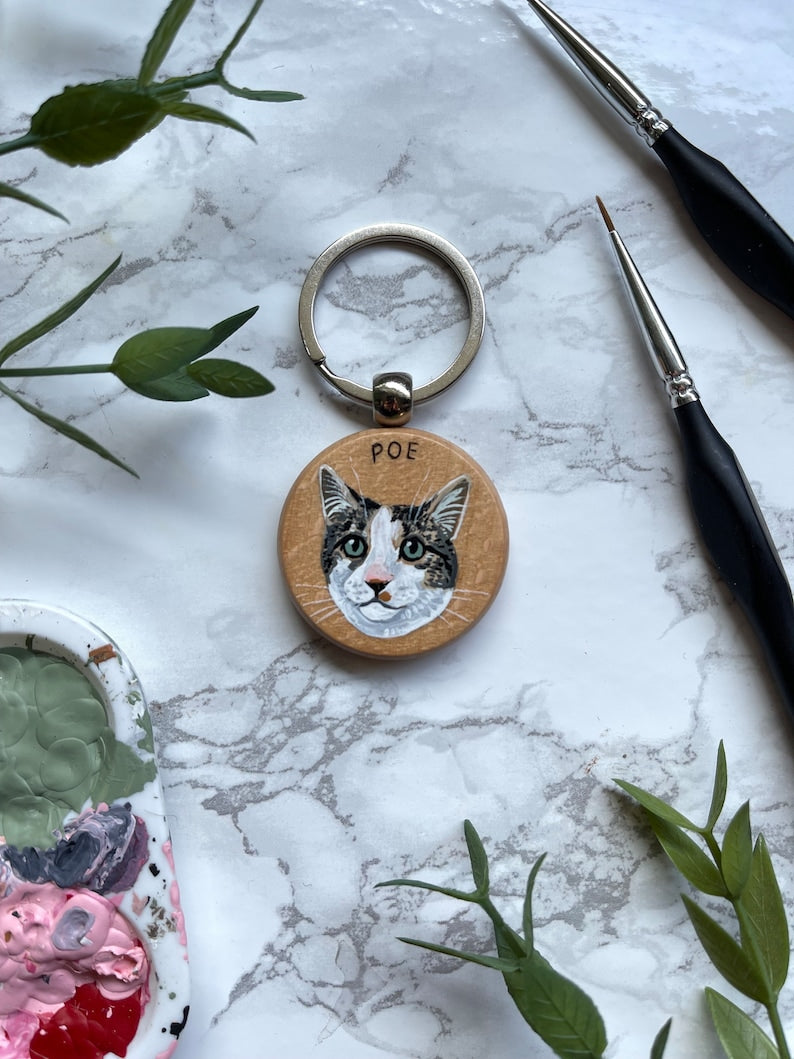 Porte-clés personnalisés peints à la main pour animaux de compagnie 🐾