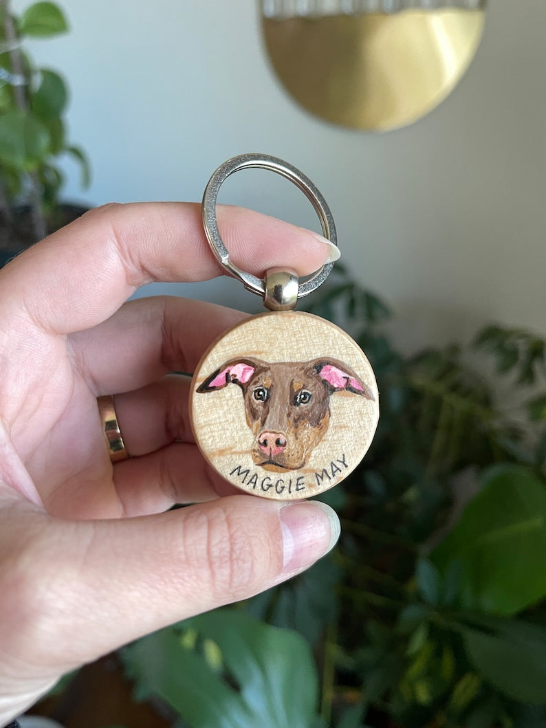 Porte-clés personnalisés peints à la main pour animaux de compagnie 🐾