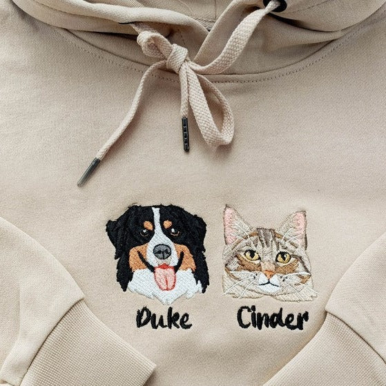 Sweatshirt / Tee portrait d’animal Broderie de couleur