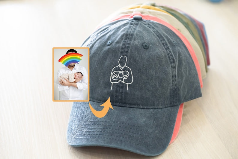 Casquette de baseball personnalisée avec dessin au trait photo
