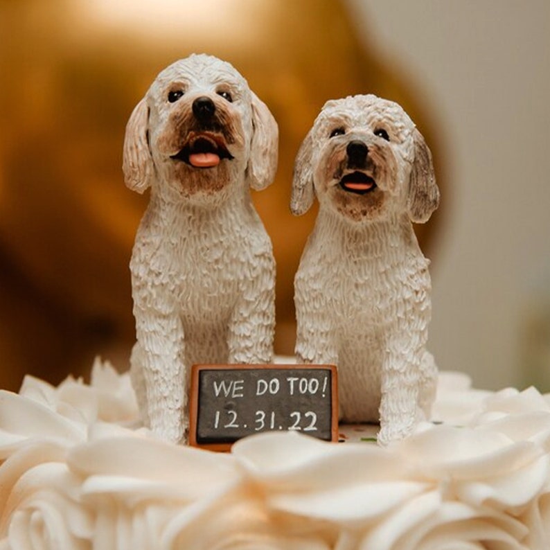 Décorations de gâteau d'anniversaire personnalisées avec portrait d'animal