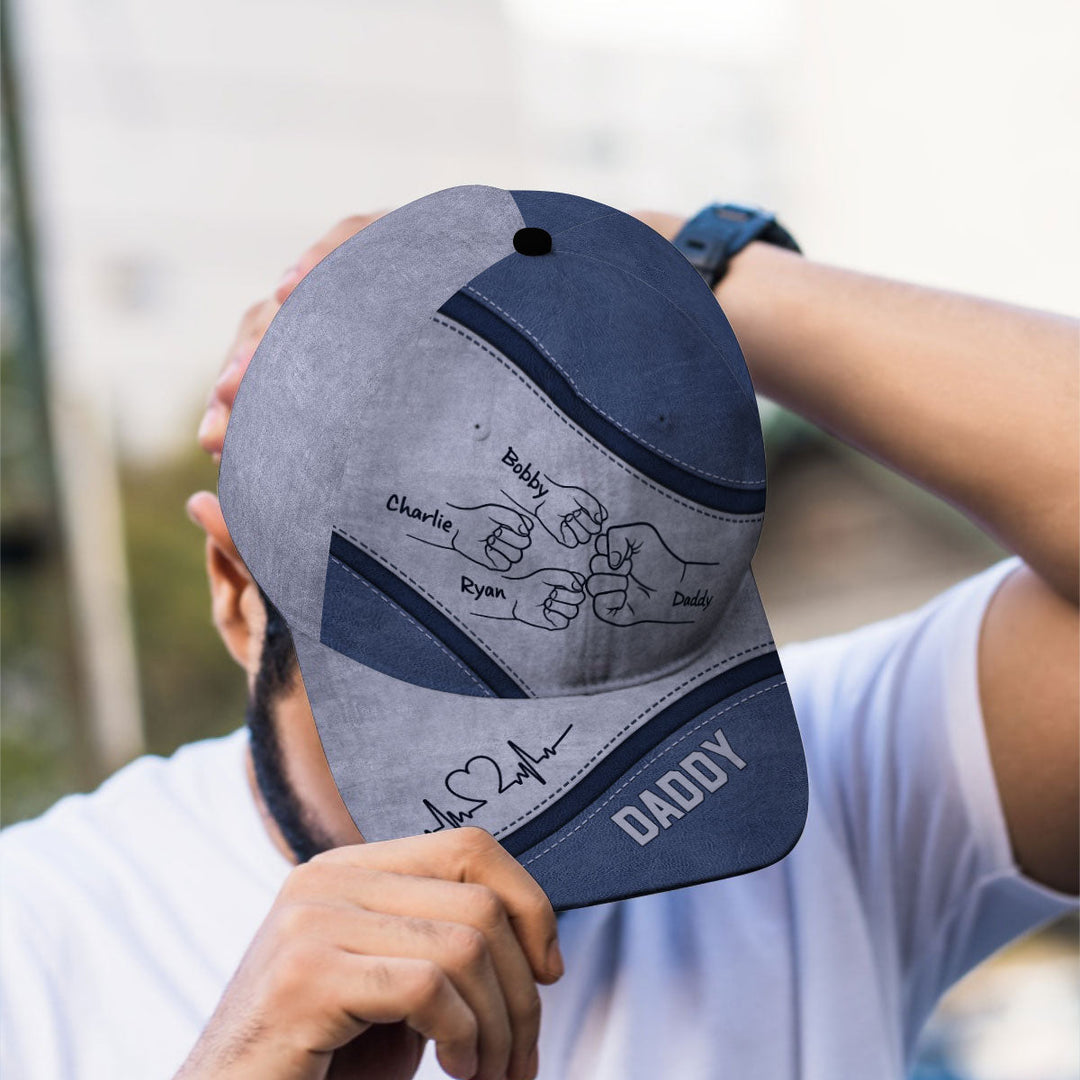 Casquette classique personnalisée Outline Fist Bump Daddy Grandpa