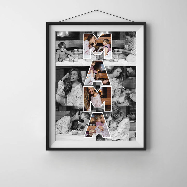 Modèle de collage photo personnalisé DADDY, Cadeau personnalisé pour la fête des pères