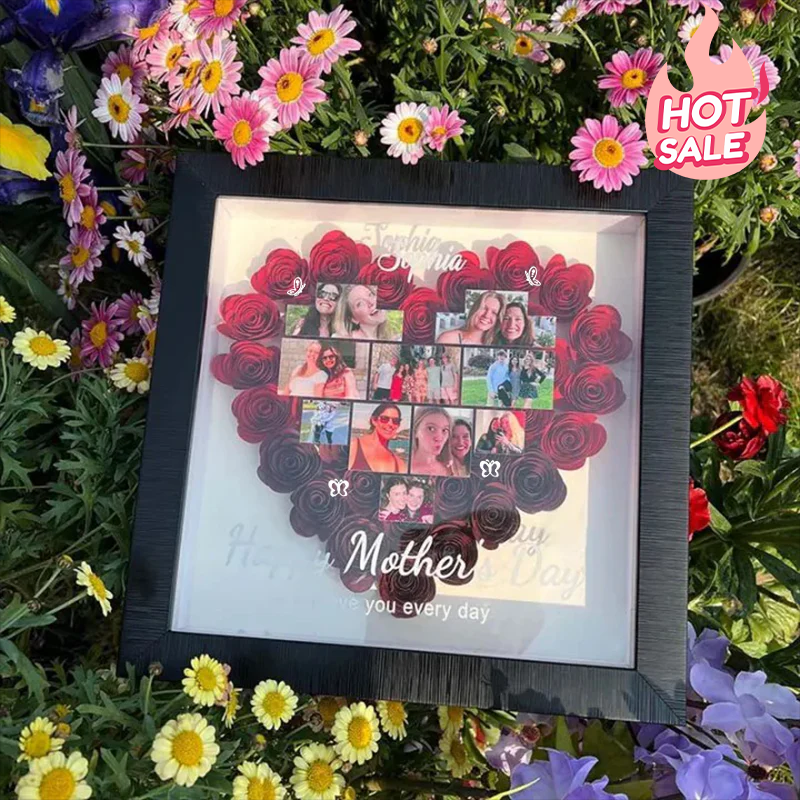 Boîte à fleurs photo personnalisée pour la fête des mères