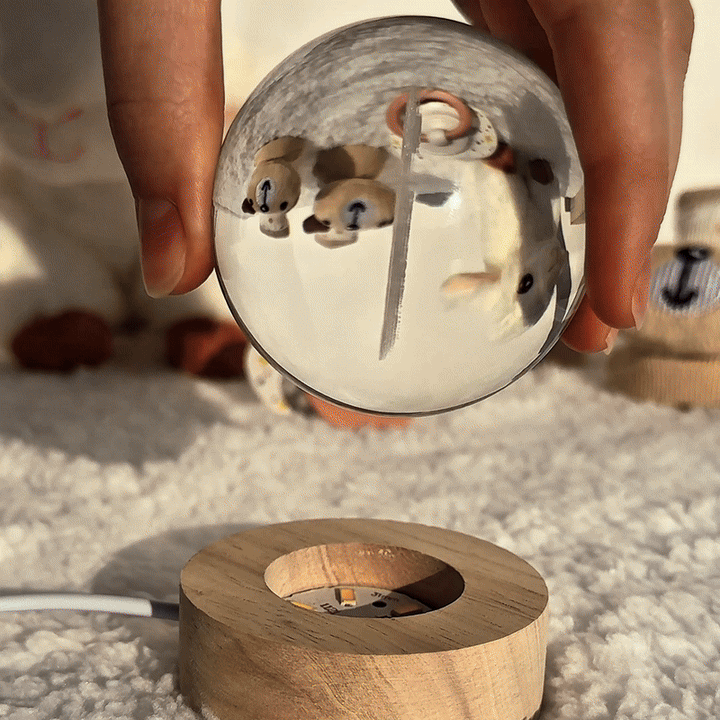 Boule de cristal photo 3D personnalisée, cadeau pour votre amour