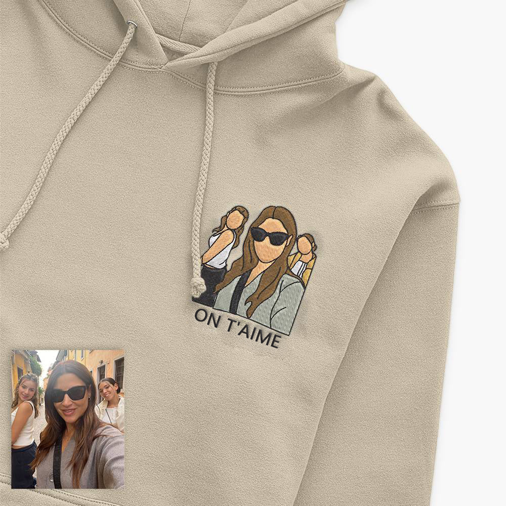 Le chef-d'œuvre de maman - Sweat à capuche brodé de couleur personnalisée