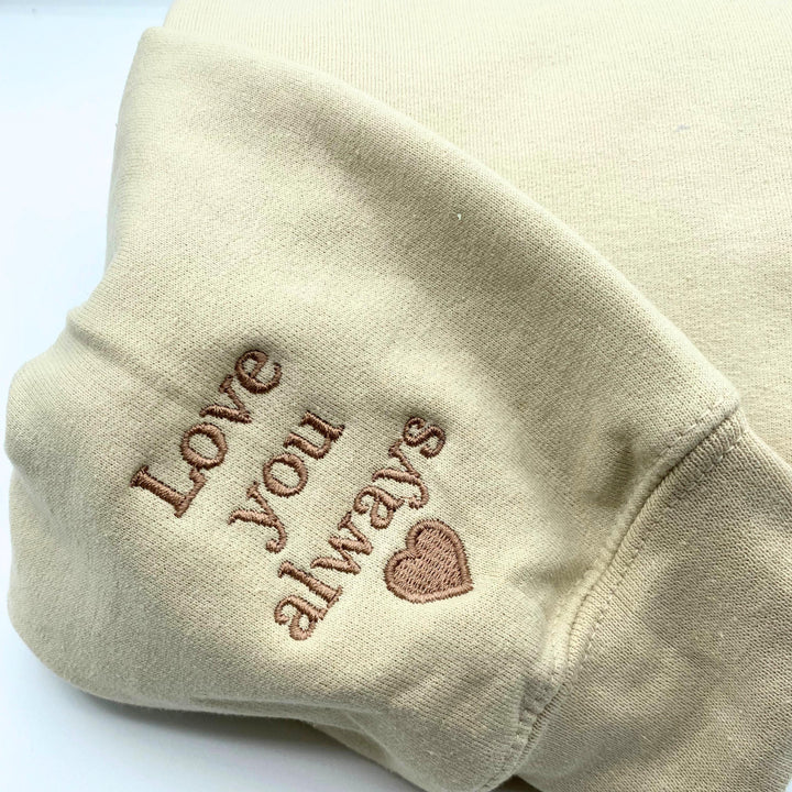 Sweat-shirt brodé portrait personnalisé, cadeau fête des mères pour maman