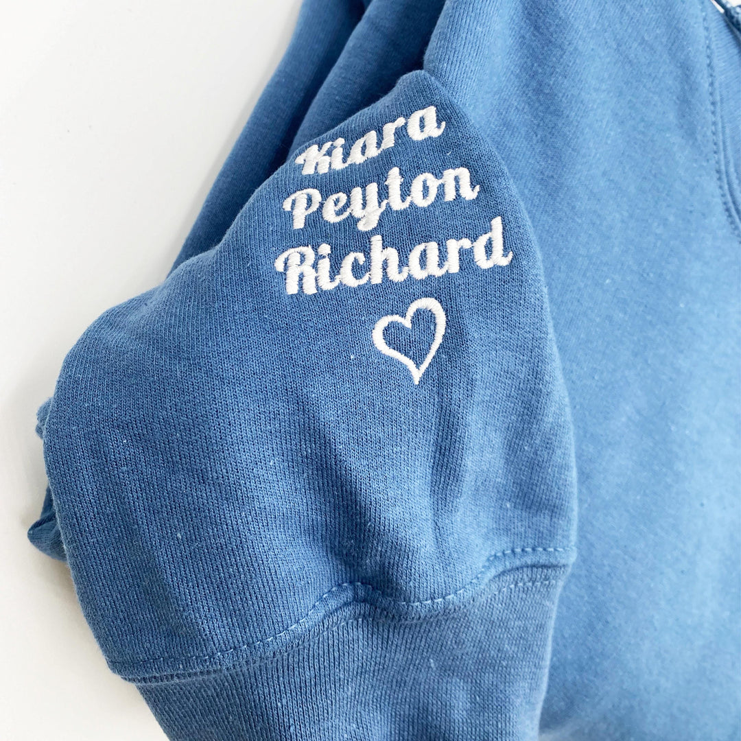 Sweat-shirt brodé portrait personnalisé pour maman