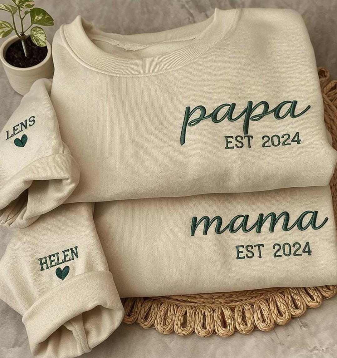 Sweatshirt Brodé - Cadeau Parfait pour PAPA/MAMAN