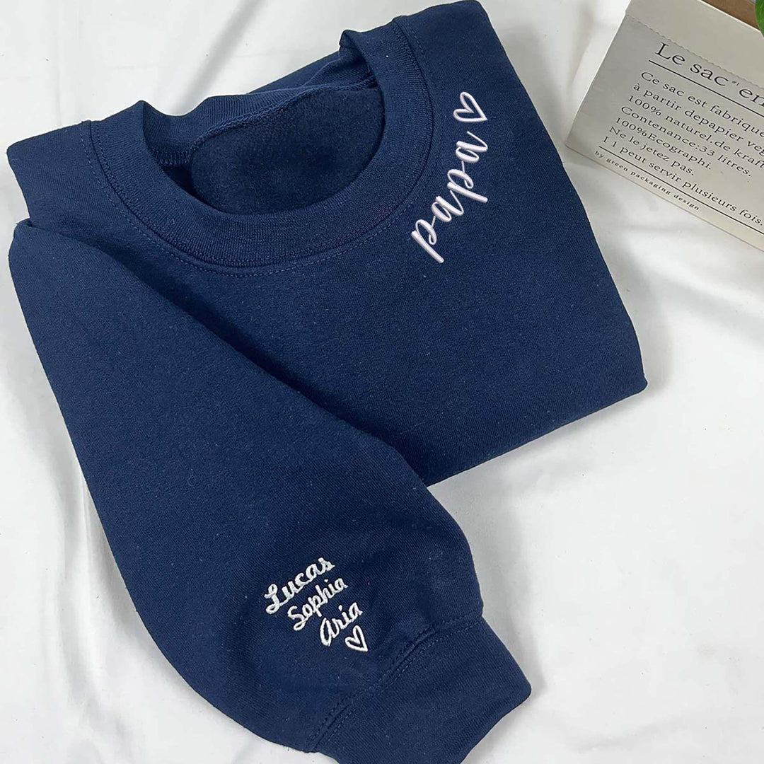 PAPA Sweatshirt Brodé - Cadeau Parfait pour la Fête des Pères
