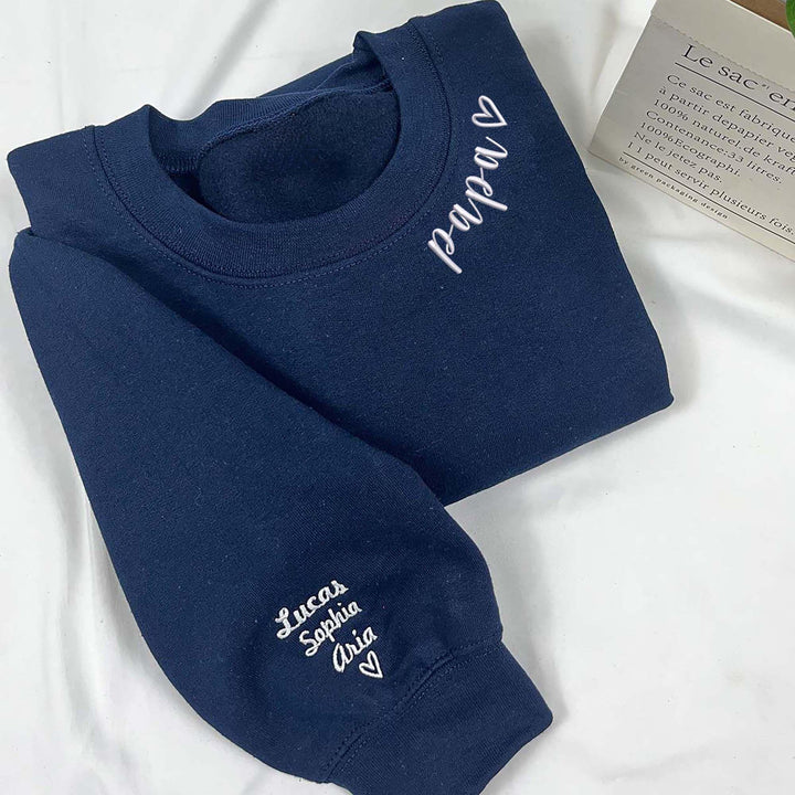 PAPA Sweatshirt Brodé - Cadeau Parfait pour la Fête des Pères