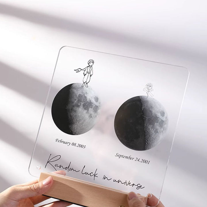 🌔 Lampe LED personnalisée avec phases lunaires inscriptibles