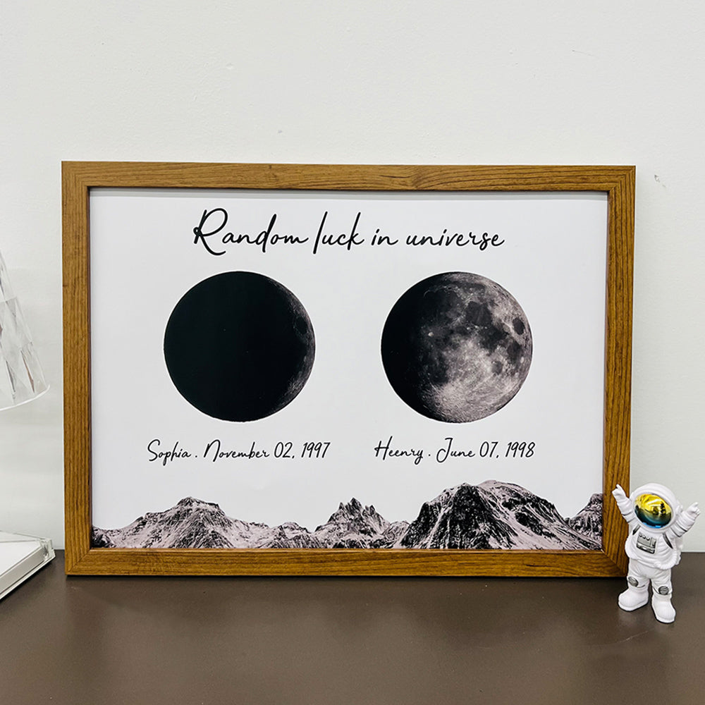 🌔 Cadre imprimé personnalisé des phases de la lune