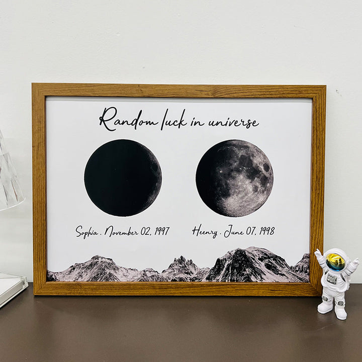 🌔 Cadre imprimé personnalisé des phases de la lune
