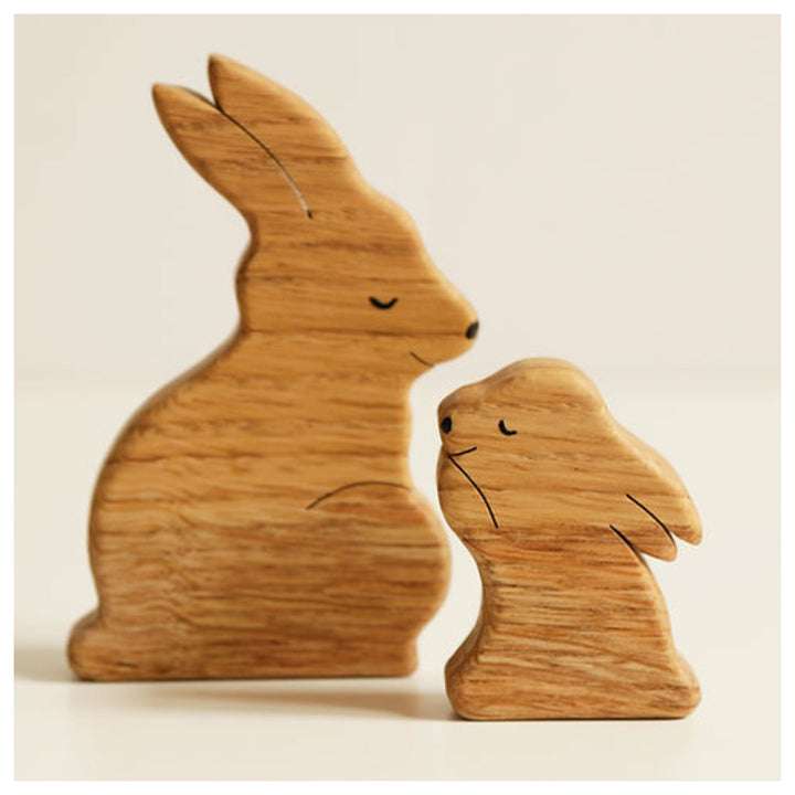 2 Prénoms🐰Puzzle familial de lapins en bois pour parent seul