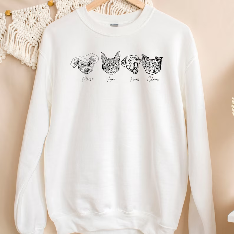 Personnalisation de plusieurs motifs d'animaux-sweatshirt