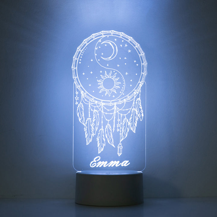 Lampe de chevet Attrape-rêves LED Lumières coloréese personnalisée