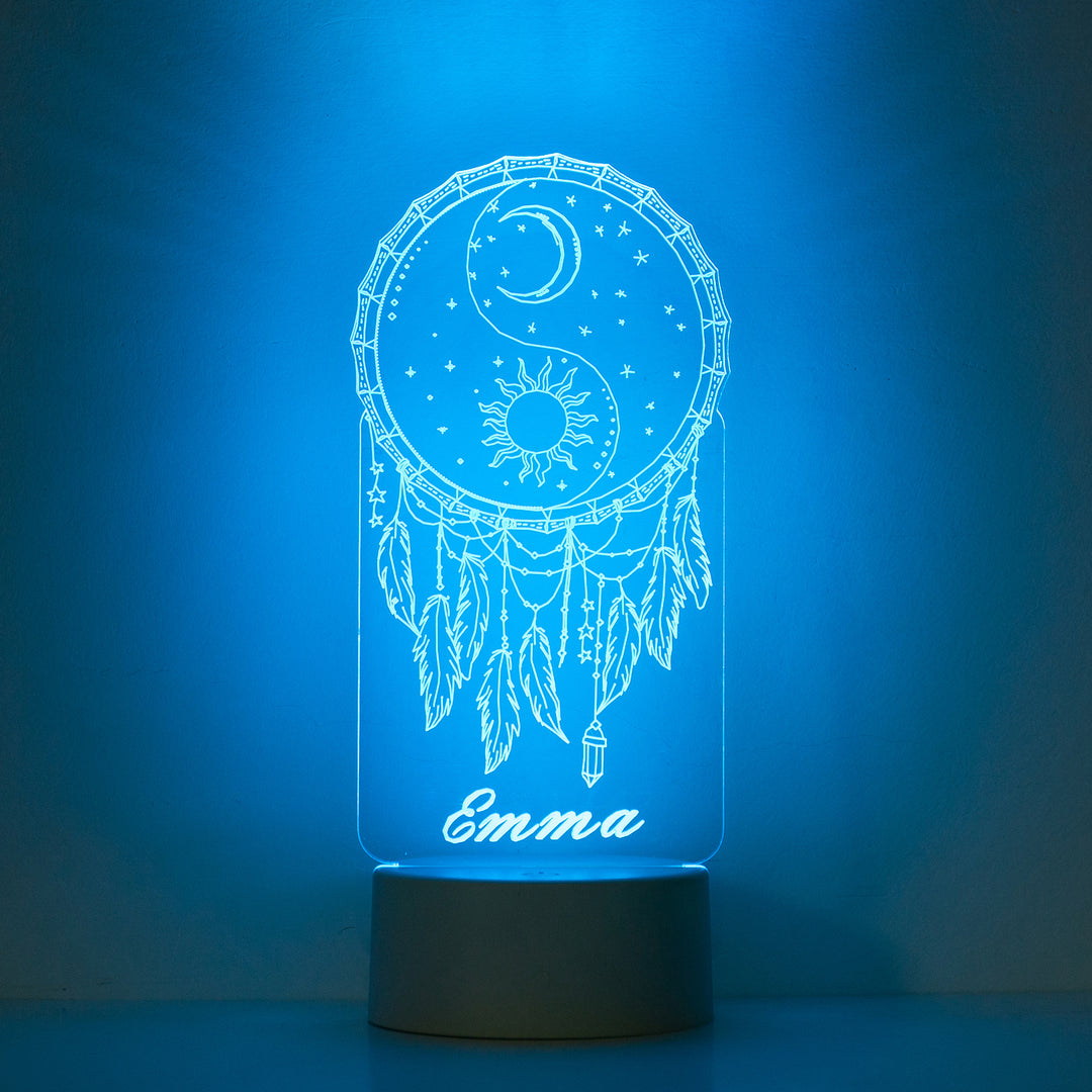 Lampe de chevet Attrape-rêves LED Lumières coloréese personnalisée