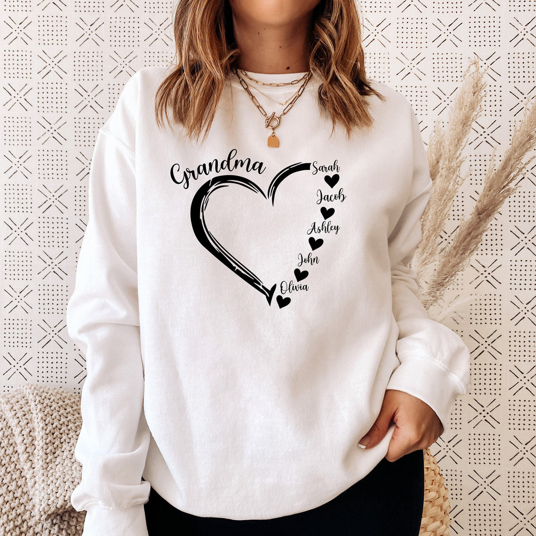 Sweat-shirt Personnalisé  avec les noms des enfants-Cadeau de la fête des mères