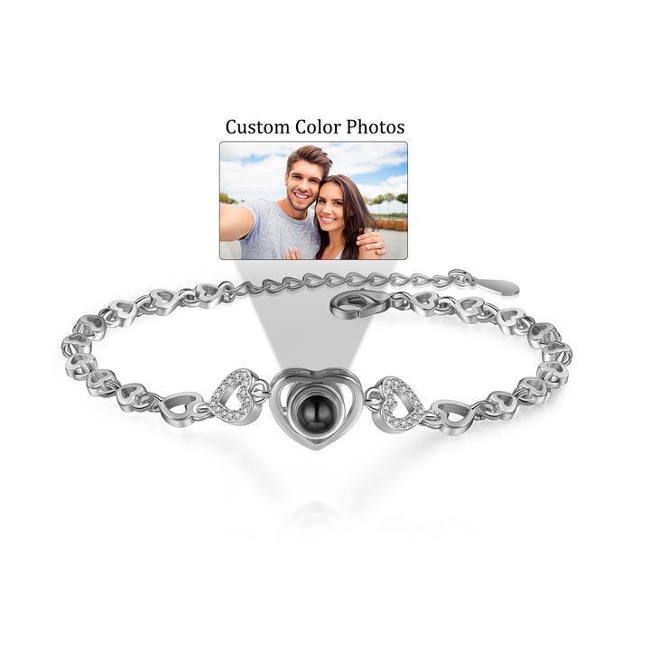 Bracelet personnalisé projection photo pour couple