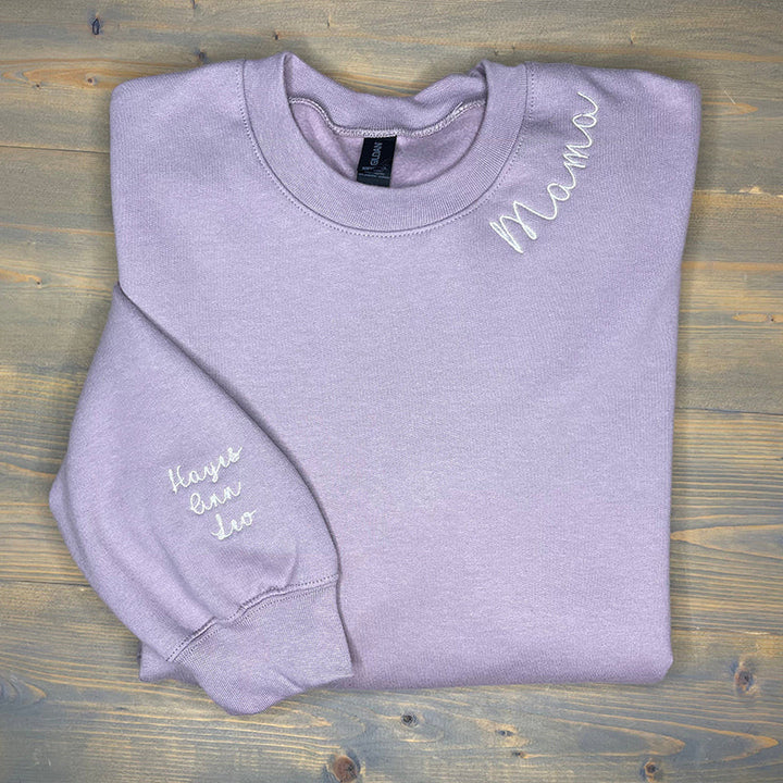 Sweat-shirt brodé Mama Personnalis