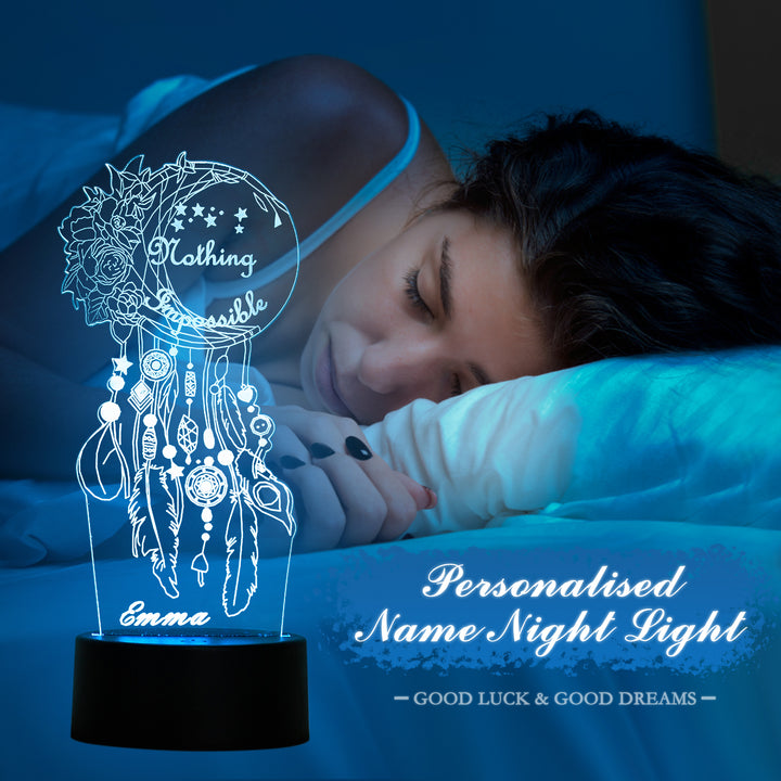 Lampe de chevet Attrape-rêves LED Lumières coloréese personnalisée