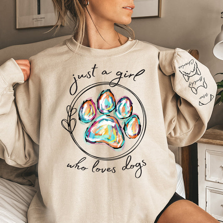 Juste une fille qui aime les chiens - Sweat-shirts unisexes personnalisés pour chiens