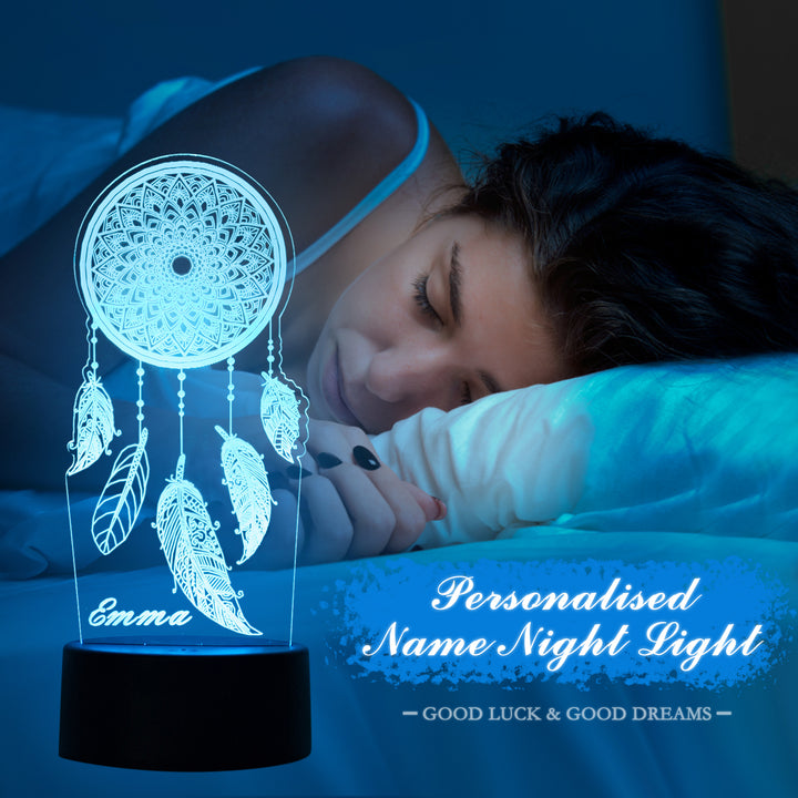 Lampe de chevet Attrape-rêves LED Lumières coloréese personnalisée