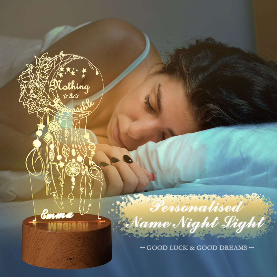 Lampe de chevet Attrape-rêves LED Lumières coloréese personnalisée