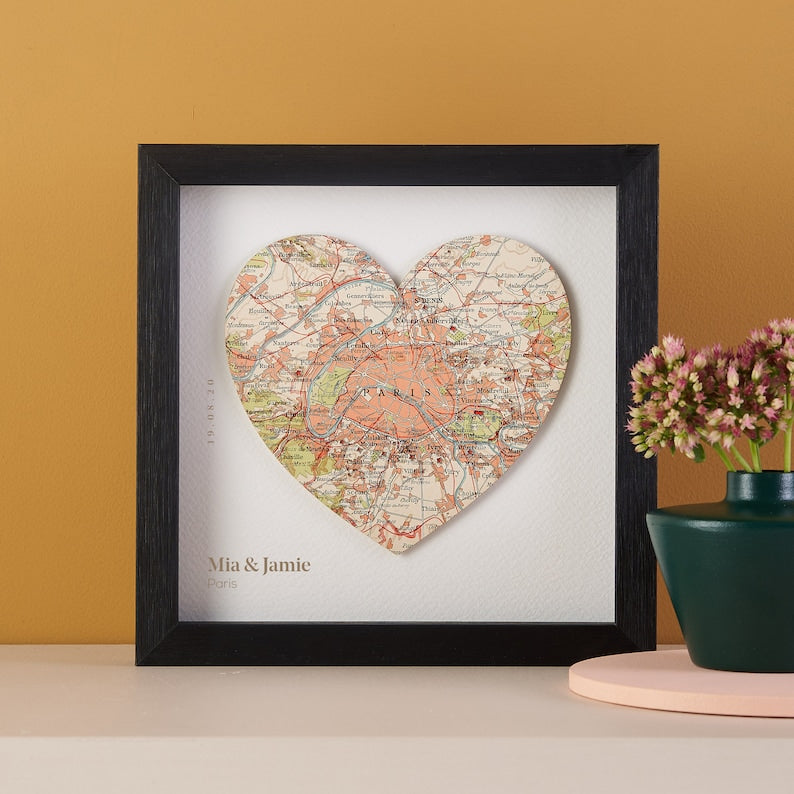 Carte personnalisée Wall Art - Cadeau de la Saint-Valentin